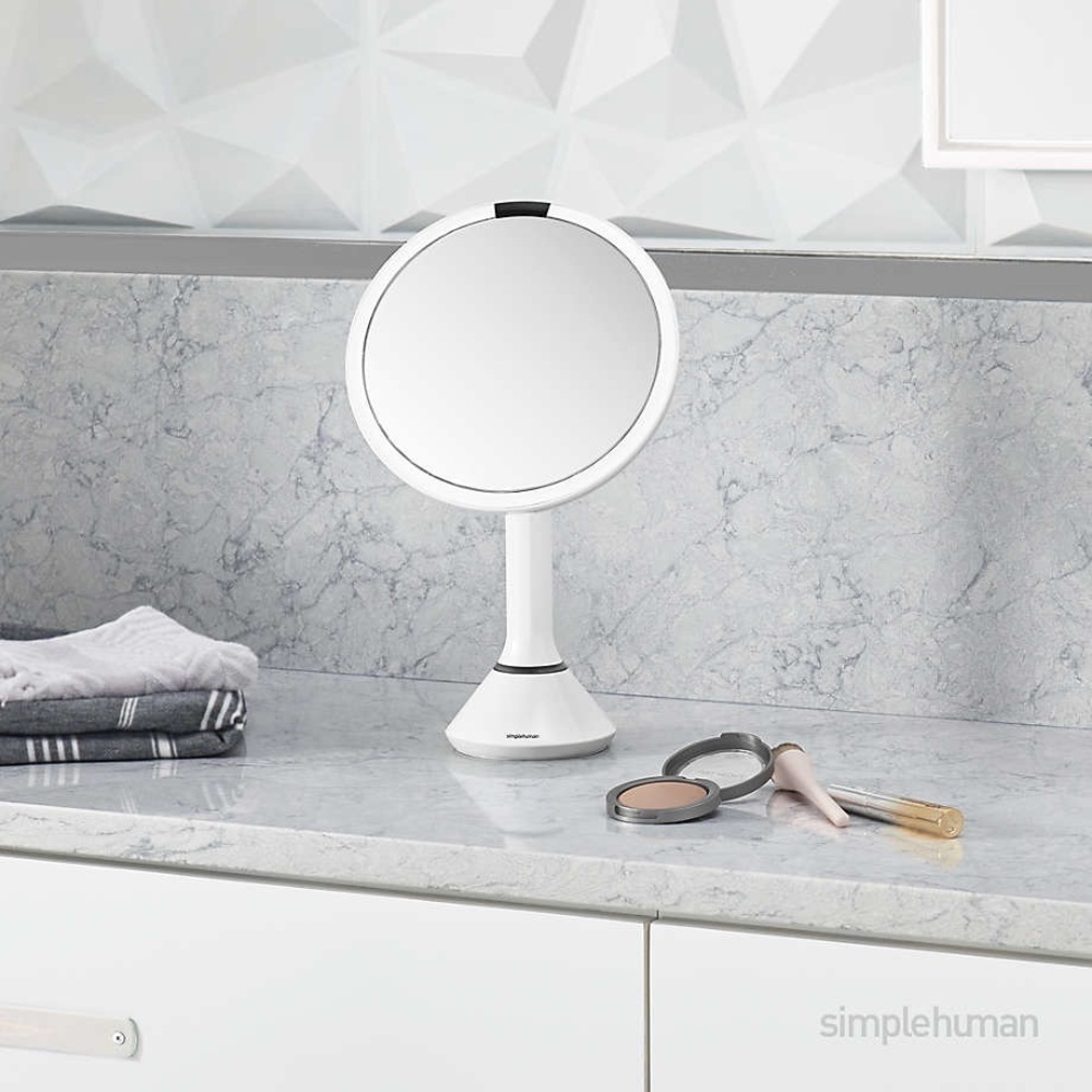 simplehuman 8" Round Sensor Makeup Mirror with Touch-Control Light Setting - Picture 2 of 5